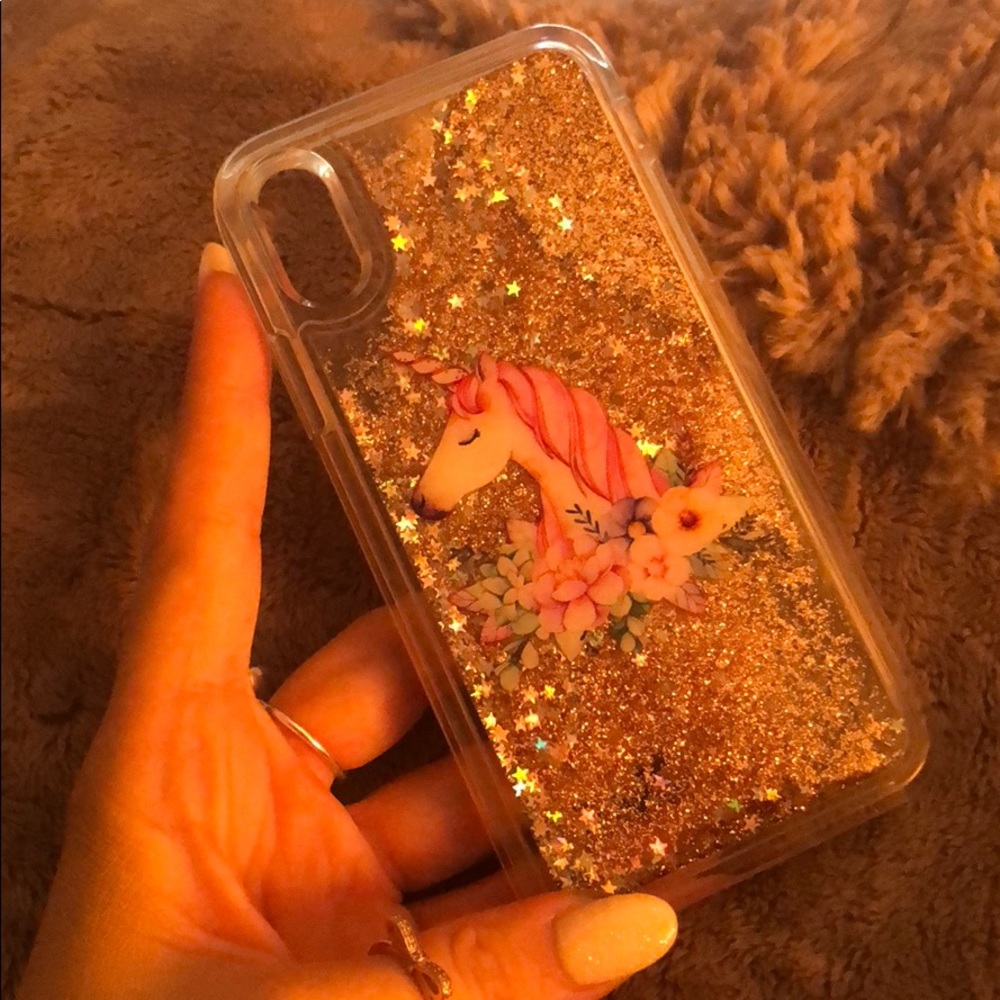 IPhone X glitter unicorn case